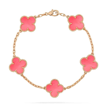 [Clover Jewelery]CLOVER 5 PINK MOP BRACELET