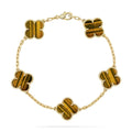 [Clover Jewelry]CLOVER  5 MOTIFS TIGER EYE BRACELET