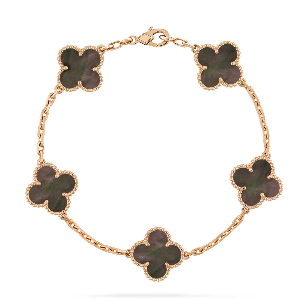 [Clover Jewelry]CLOVER 5 MOTIF GRAY MOP  BRACELET