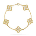 [Clover Jewelry]クローバー 5モチーフ フルダイヤブレスレット