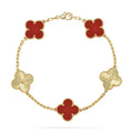 [Clover Jewelry]CLOVER  5 MOTIVE KARNEOL GOLD-ARMBAND