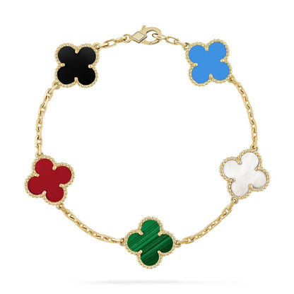 [Clover Jewelery]CLOVER 5 MOTIFS MULTICOLOR  BRACELET