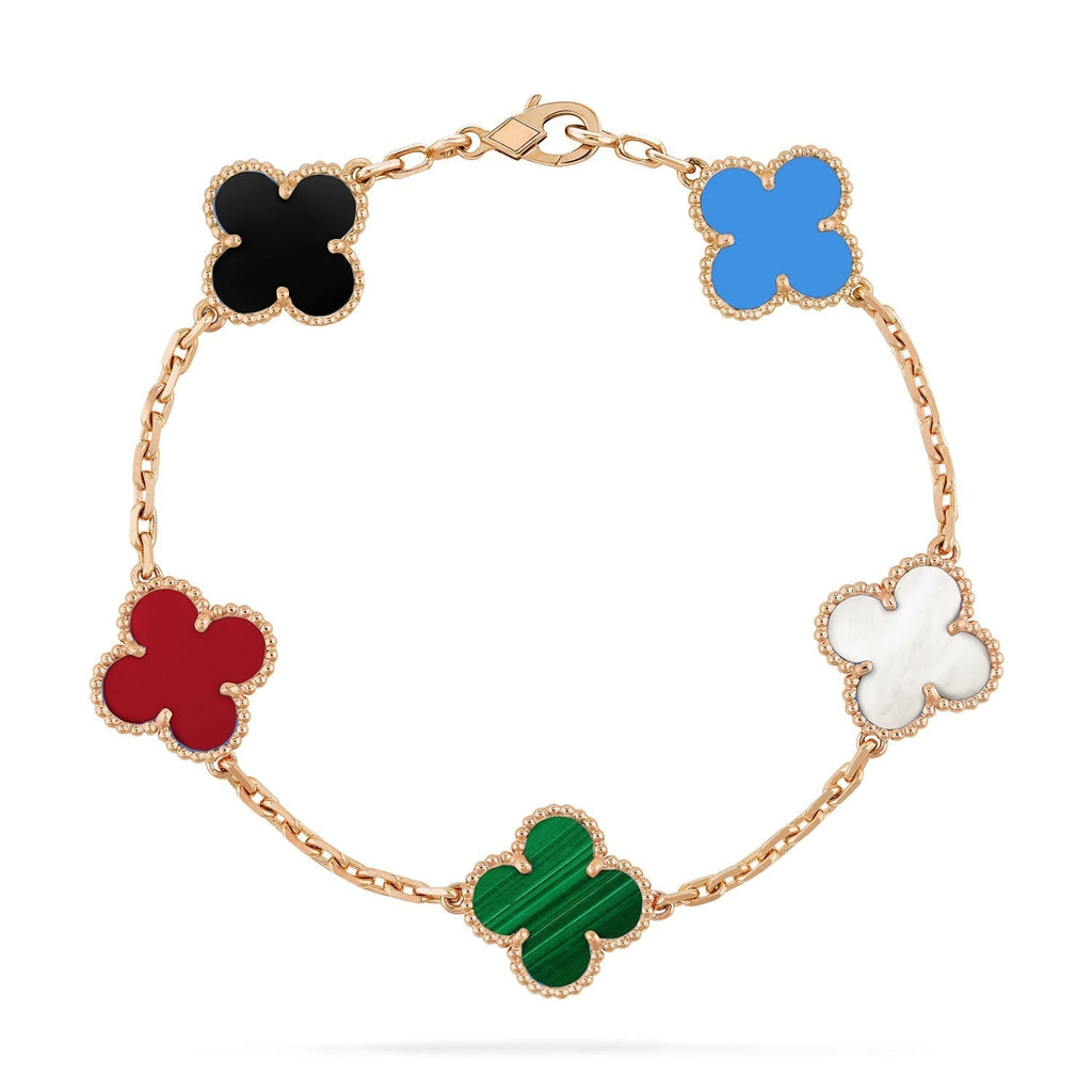 [Clover Jewelry]CLOVER 5 MOTIFS MULTICOLOR  BRACELET