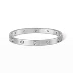 [Clover Jewelry]ラブブレスレット 6.1mm ダイヤモンド10石