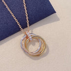 [Clover Jewelry]TRINITY HALSKETTE GOLD DIAMANTEN