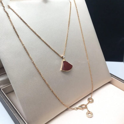[Clover Jewelery]DREAM NECKLACE CARNELIAN 1 DIAMOND