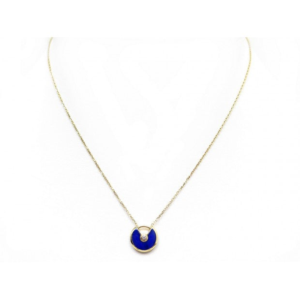 [Clover Jewelry]AMULETTE ROSE GOLD AGATE NECKLACE