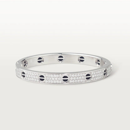 [Clover Jewelery]LOVE BRACELET 6.1MM DIAMOND-PAVED CERAMIC
