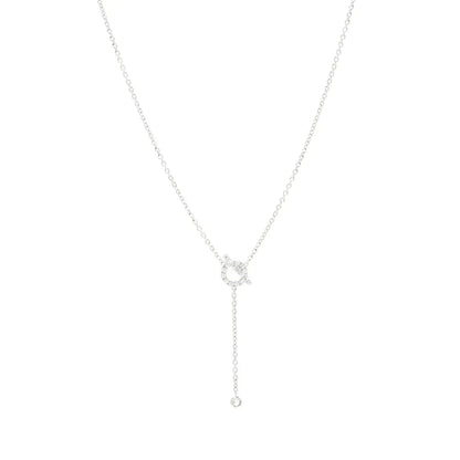 [Clover Jewelery]FINESSE SILVER DIAMOND NECKLACE