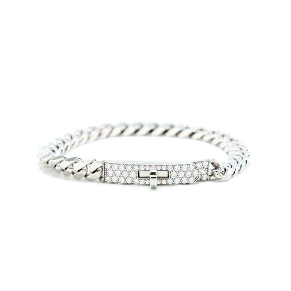 [Clover Jewelery]KELLY CHAIN SILVER DIAMOND BRACELET