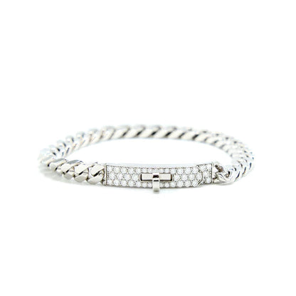 [Clover Jewelery]KELLY CHAIN SILVER DIAMOND BRACELET