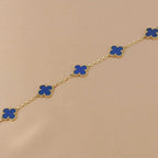 [Clover Jewelry]CLOVER 5 MOTIFS BLUE AGATE BRACELET