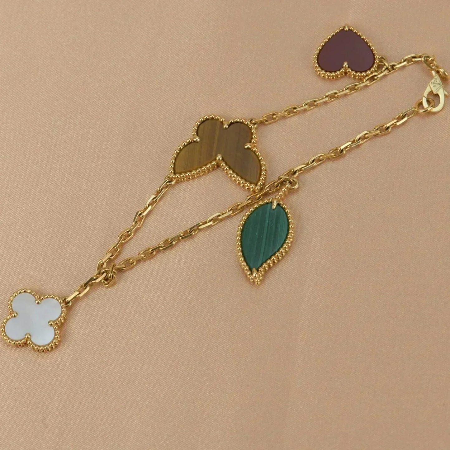 [Clover Jewelery]LUCKY SPRING 5 MOTIF GOLD BRACELET