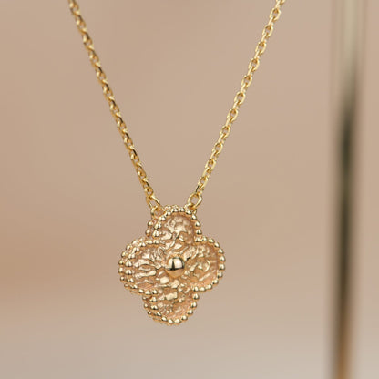 [Clover Jewelery]CLOVER 15MM  BRONZING NECKLACE