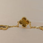 [Clover Jewelry]CLOVER  5 MOTIFS TIGER EYE BRACELET