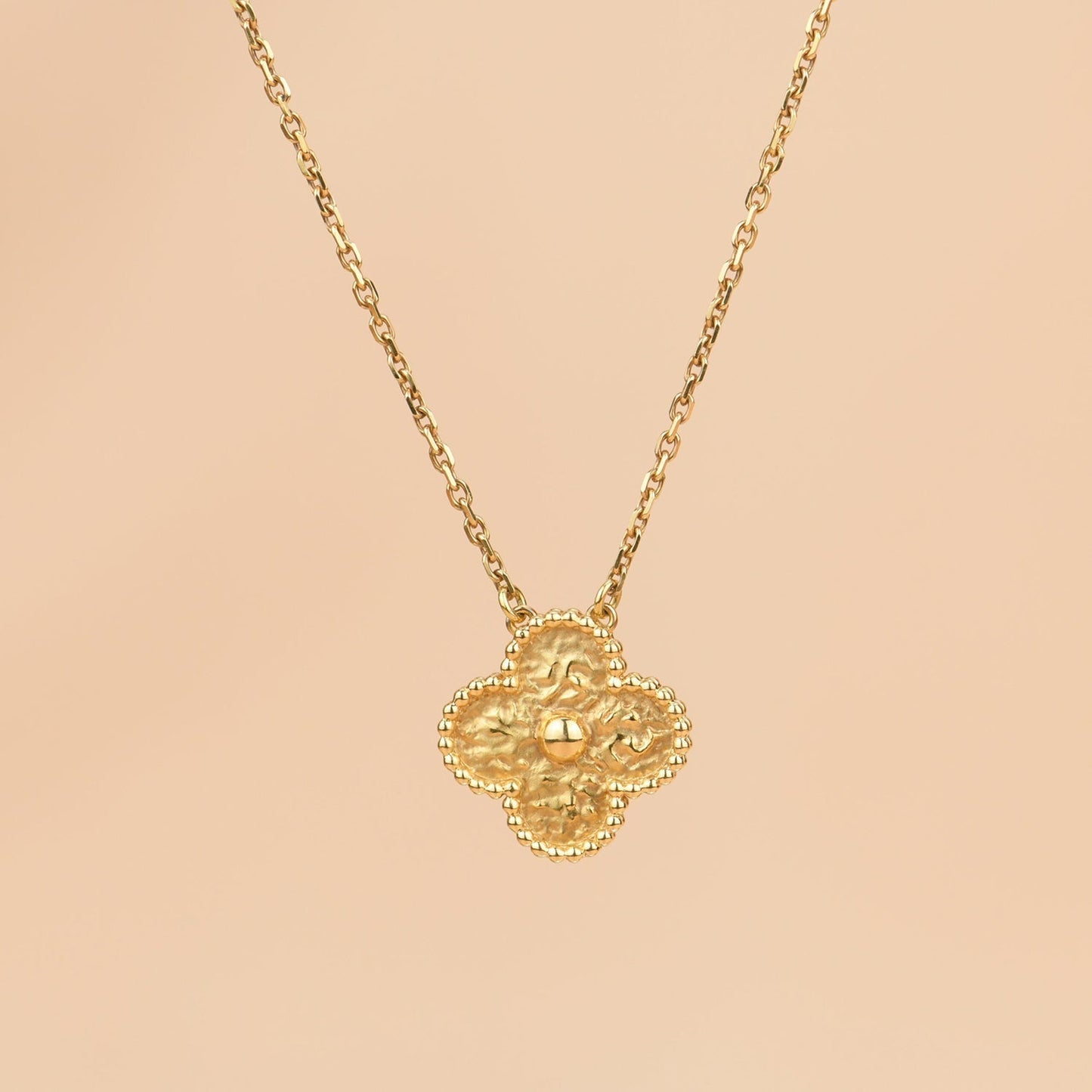 [Clover Jewelery]CLOVER 15MM  BRONZING NECKLACE