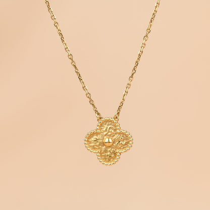 [Clover Jewelery]CLOVER 15MM  BRONZING NECKLACE