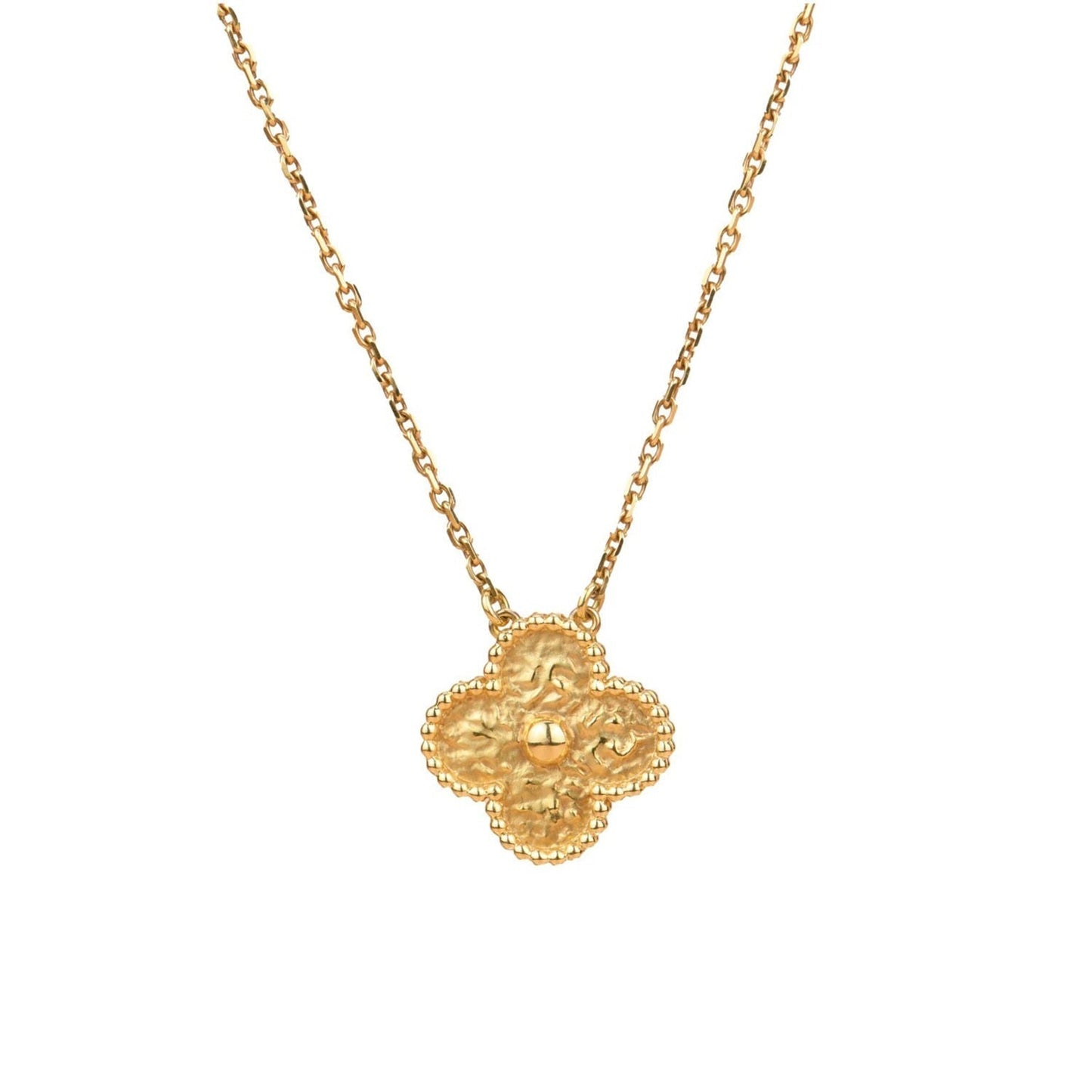 [Clover Jewelery]CLOVER 15MM  BRONZING NECKLACE