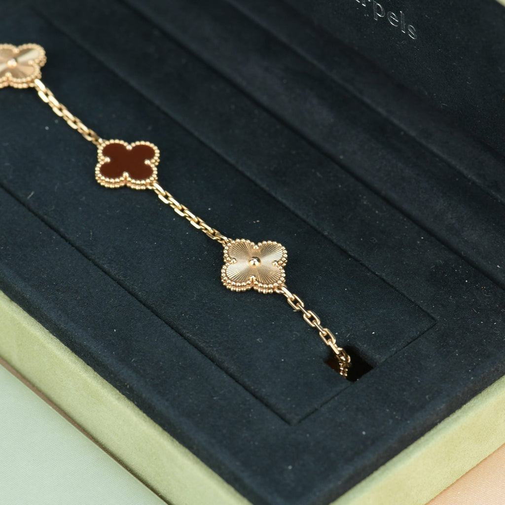 [Clover Jewelry]CLOVER  5 MOTIVE KARNEOL GOLD-ARMBAND