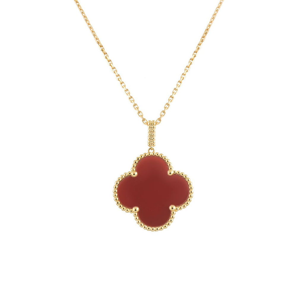 [Clover Jewelry]KLEE 25MM HALSKETTE GOLD KARNEOL