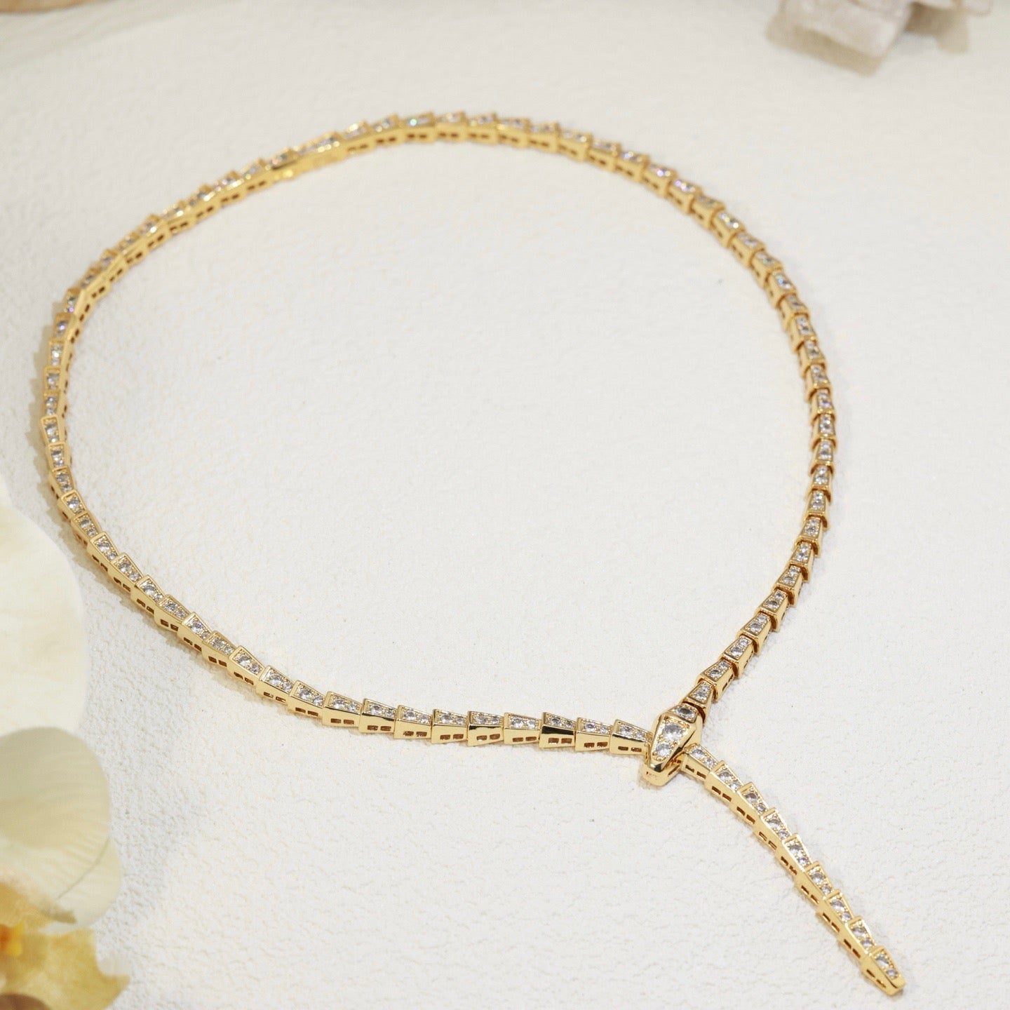 [Clover Jewelry]SERPENTI HALSKETTE SILBER DIAMANT