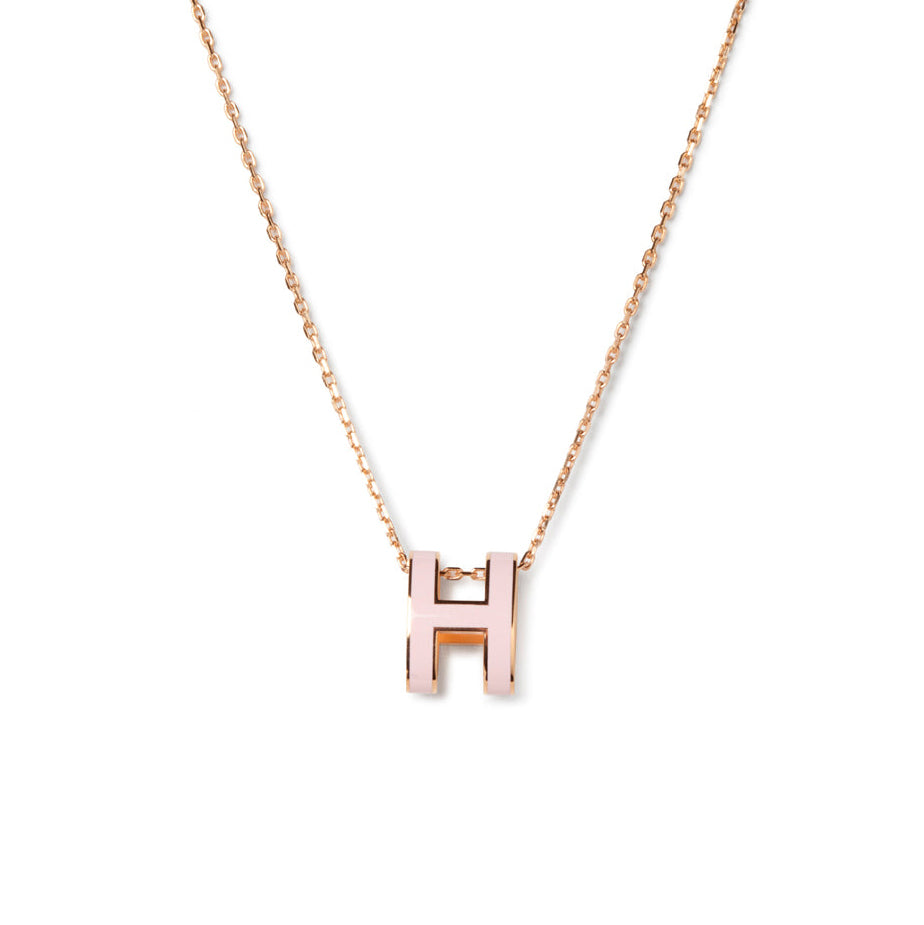 [Clover Jewelery]POP H PEDANT PINK GOLD