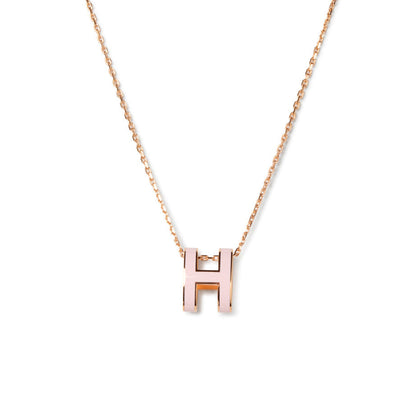 [Clover Jewelery]POP H PEDANT PINK GOLD