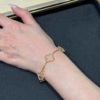 [Clover Schmuck]CLOVER 5 MOTIV BERGKRISTALL ROSÉGOLD-ARMBAND