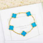 [Clover Jewelry]CLOVER 5 MOTIFS TÜRKIS-ARMBAND