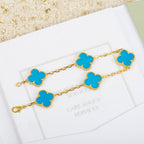 [Clover Jewelry]CLOVER 5 MOTIFS TÜRKIS-ARMBAND