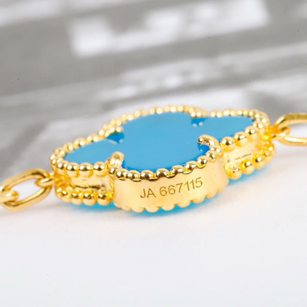 [Clover Jewelry]CLOVER 5 MOTIFS TÜRKIS-ARMBAND