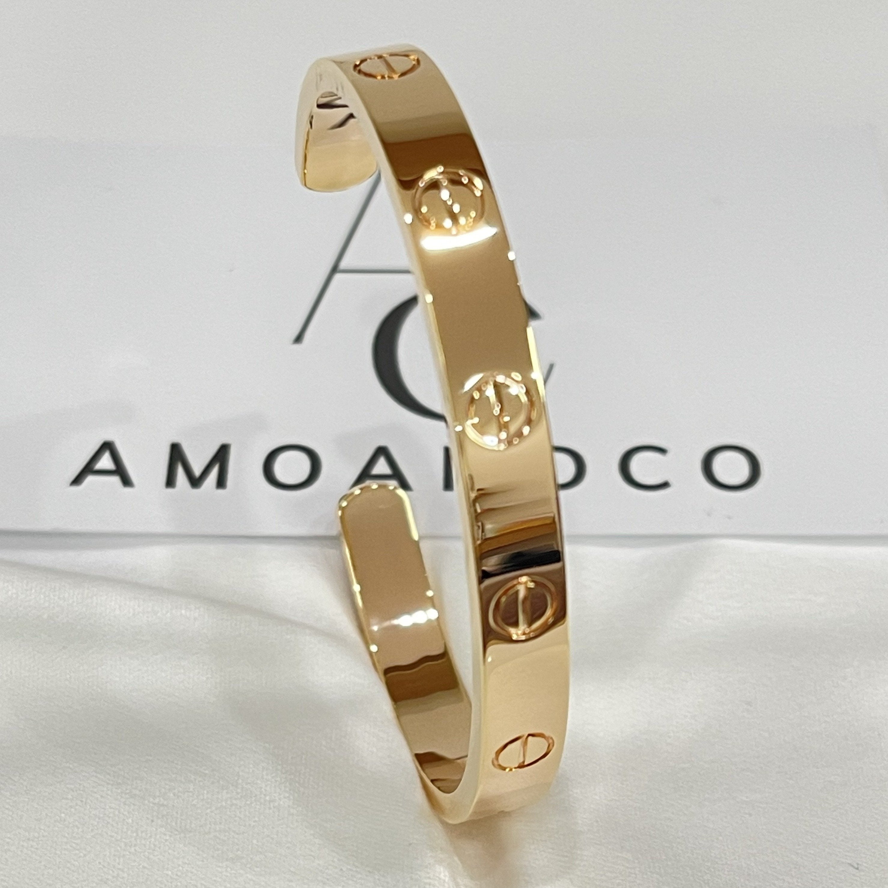 [Clover Jewelry]LOVE BRACELET 6.1MM OPEN CUFF