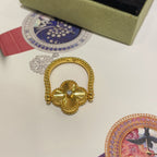 [Clover Jewelry]WENDEBARER BLAUER ACHATRING VON CLOVER