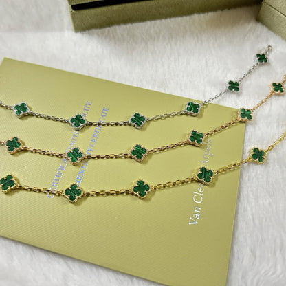 [Clover Jewelery]CLOVER 6 MOTIF MALACHITE BRACELET