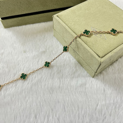 [Clover Jewelery]CLOVER 6 MOTIF MALACHITE BRACELET