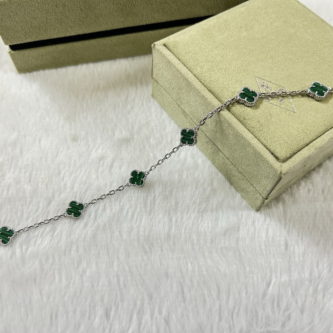 [Clover Jewelery]CLOVER 6 MOTIF MALACHITE BRACELET
