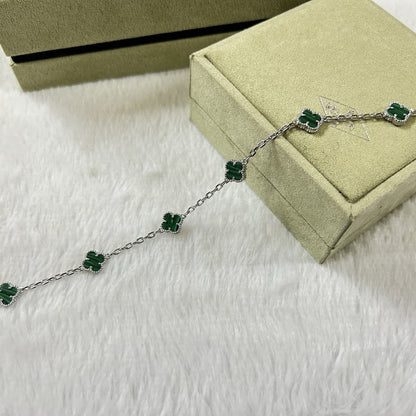 [Clover Jewelery]CLOVER 6 MOTIF MALACHITE BRACELET