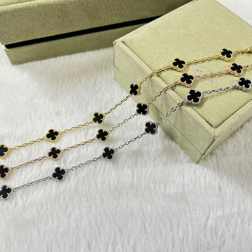 [Clover Jewelry]CLOVER 6 MOTIF  ONYXS BRACELET