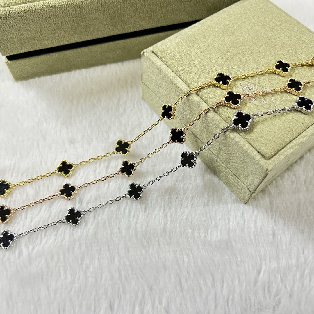 [Clover Jewelery]CLOVER 6 MOTIF  ONYXS BRACELET