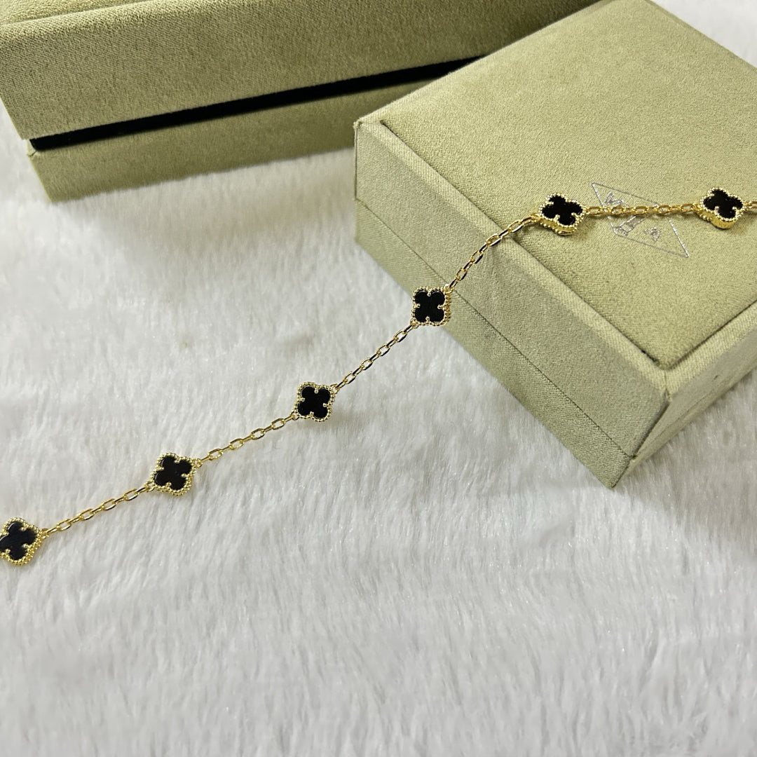 [Clover Jewelry]CLOVER 6 MOTIF  ONYXS BRACELET