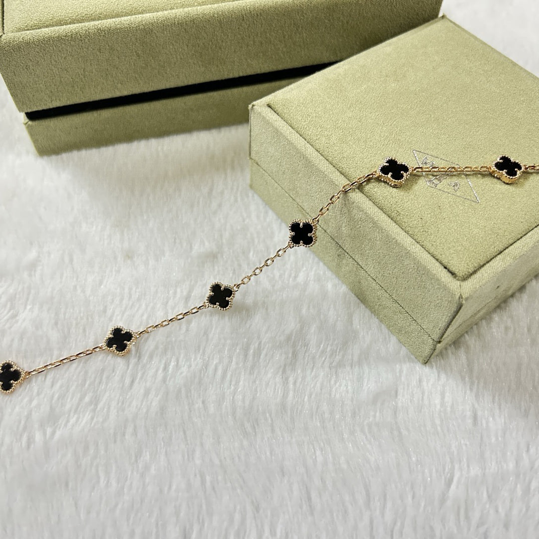 [Clover Jewelery]CLOVER 6 MOTIF  ONYXS BRACELET