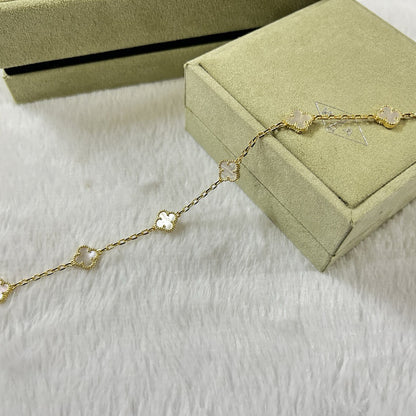 [Clover Jewelery]CLOVER 6 MOTIF WHITE MOP BRACELET