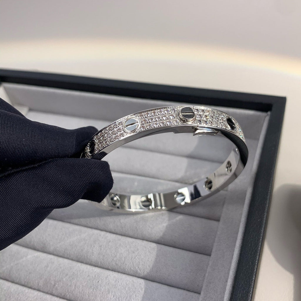 [Clover Jewelry]LOVE BRACELET 6.1MM DIAMOND-PAVED CERAMIC