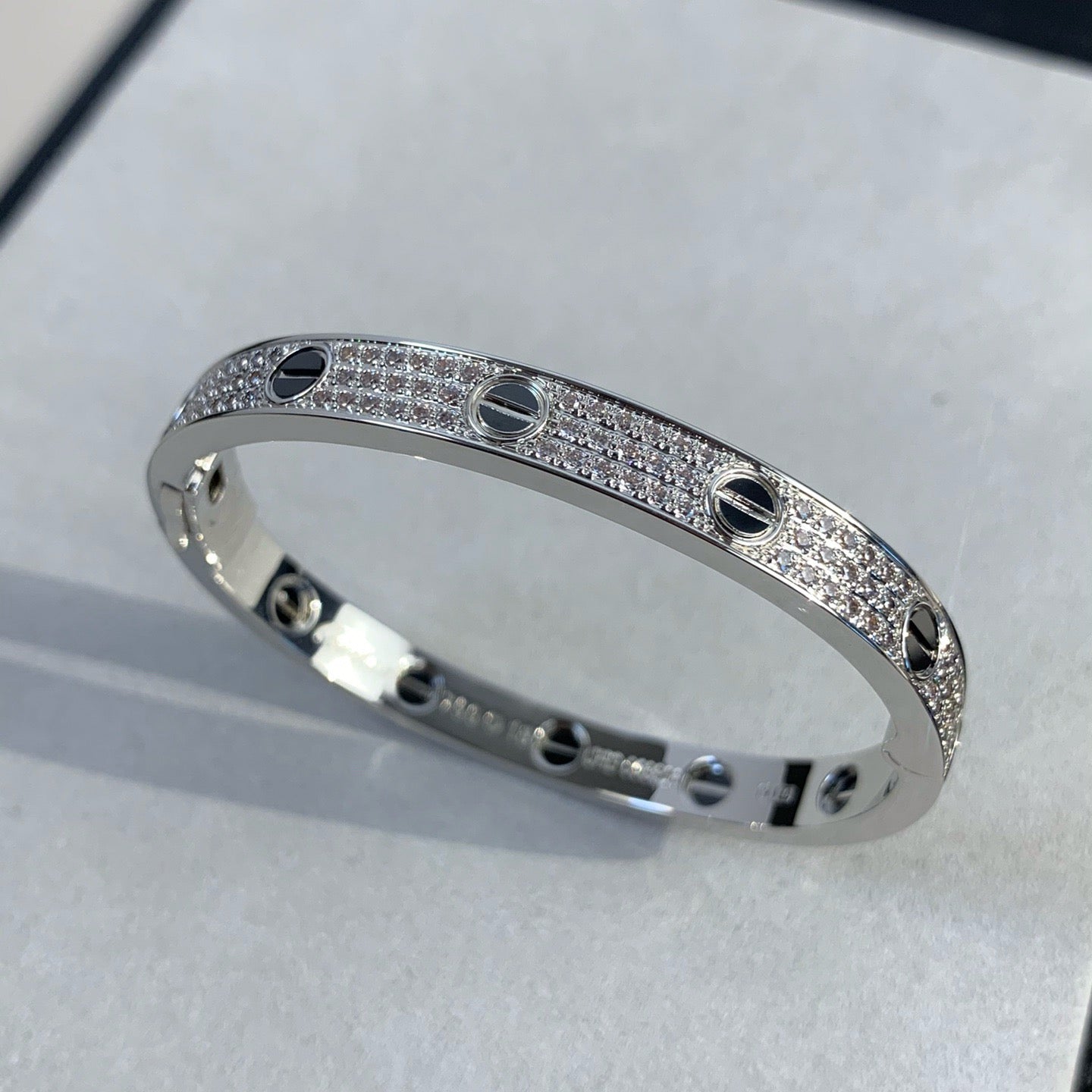 [Clover Jewelery]LOVE BRACELET 6.1MM DIAMOND-PAVED CERAMIC