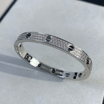[Clover Jewelery]LOVE BRACELET 6.1MM DIAMOND-PAVED CERAMIC