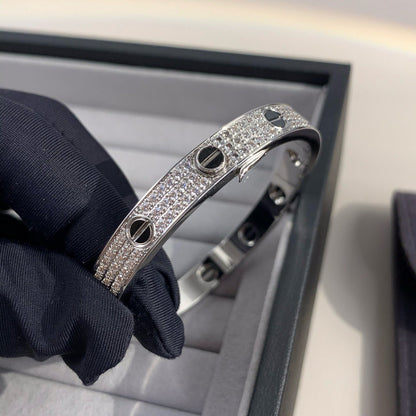 [Clover Jewelery]LOVE BRACELET 6.1MM DIAMOND-PAVED CERAMIC