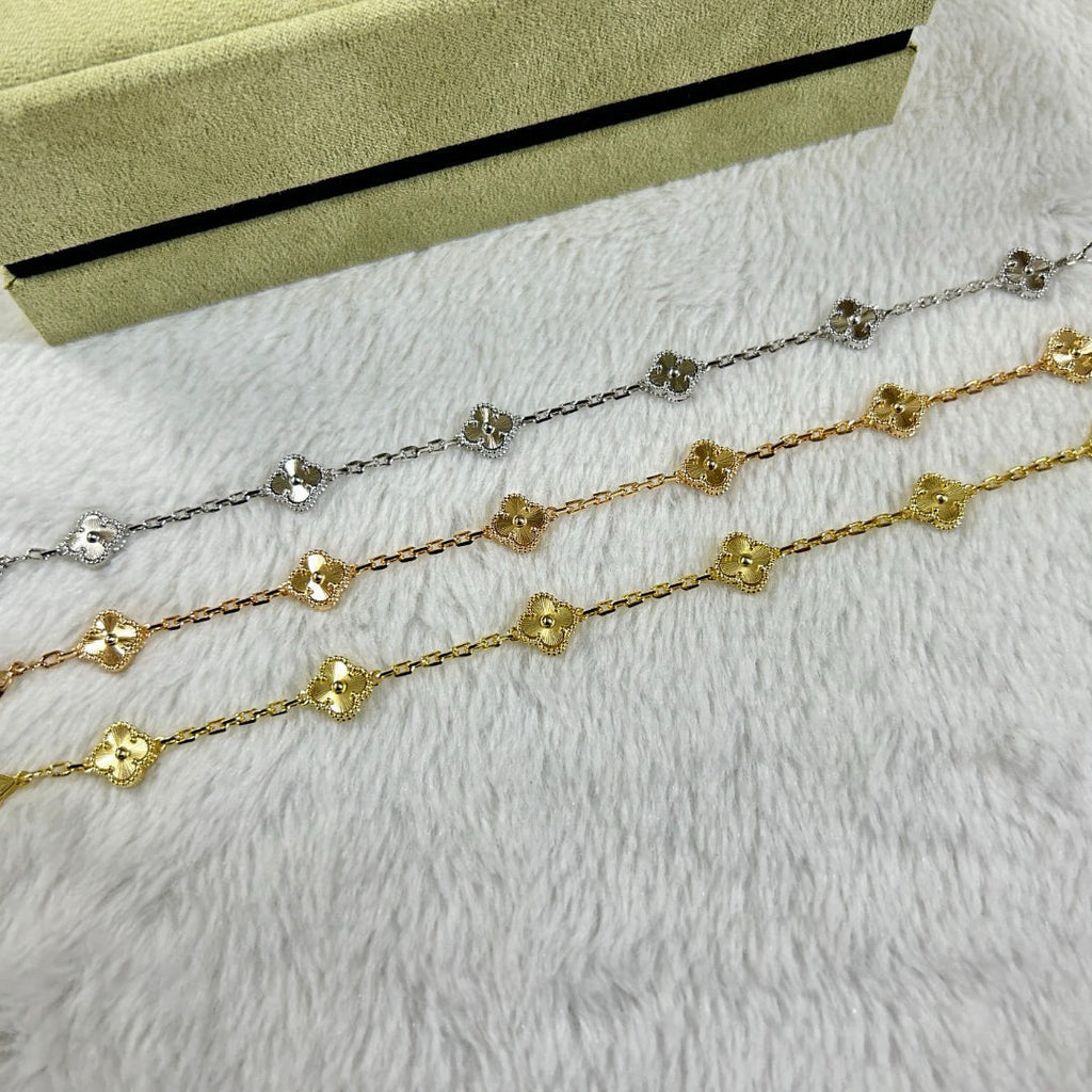 [クローバージュエリー]クローバー 6モチーフ ダイヤモンドブレスレット