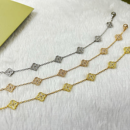[Clover Jewelery]CLOVER 6 MOTIF DIAMOND BRACELET