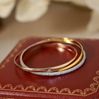 [Clover Jewelry]TRINITY TRICOLORED GOLD THREE-RING BRACELET