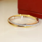 [Clover Jewelry]TRINITY TRICOLORED GOLD THREE-RING BRACELET